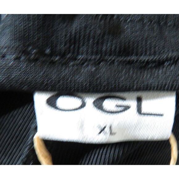 OGL Black Sandwashed Pleated Wide Leg Palazzo Pants with Pockets Size XL - Picture 10 of 13